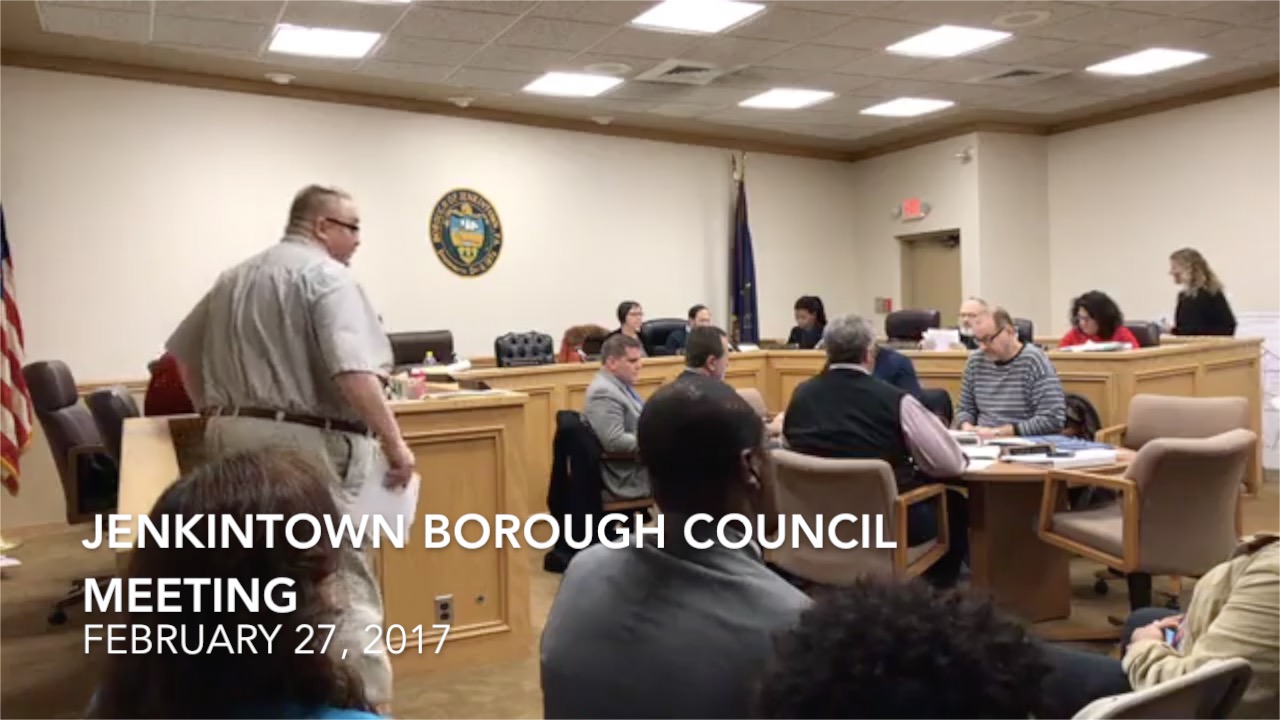 Jenkintown Borough Council Meeting, 2-27-2017